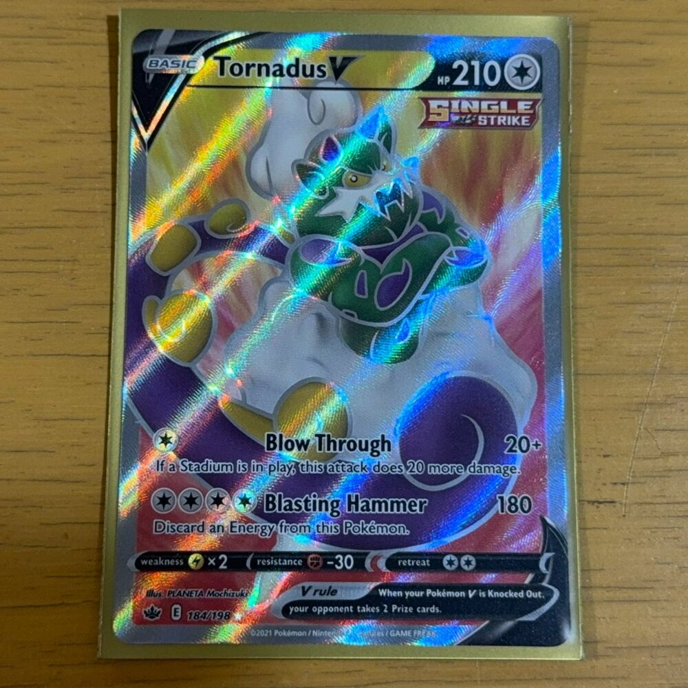 Pokémon Tornadus V Card - (Full Art) - SWSH06: Chilling Reign (SWSH06)